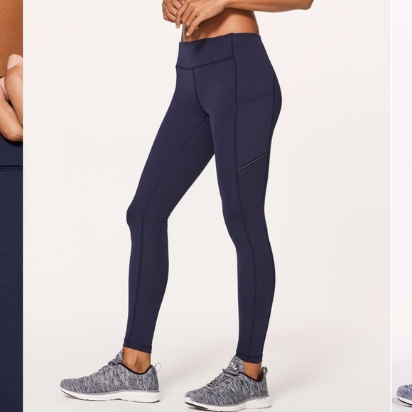 Lululemon Speed Up Tight, 28” size 6. Navy Blue - Picture 1 of 7